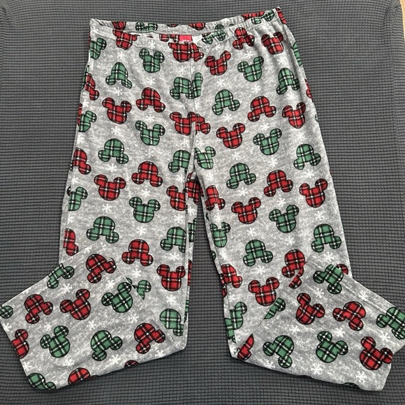 Disney Other - Disney Mickey Mouse Red Green Plaid Holiday Pajama Pants XX-Large 43" Length